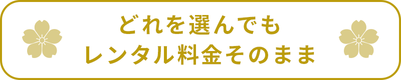 どれを選んでもレンタル料金そのまま