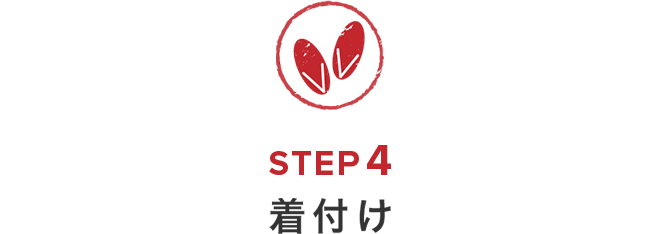 前撮りの流れ　STEP4　着付け