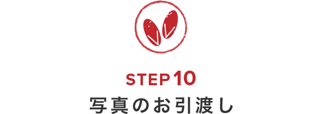 前撮りの流れ　STEP10　写真のお渡し